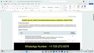 Details Exp25 Excel Ch06 Cumulative Assessment Delta Paint Variation | Full Solution | #Delta Paint News