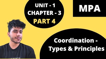 3.4 Types and Principles of Coordination | MPA Management Principles 1st Sem BCom Hons, BBA, BMS, DU