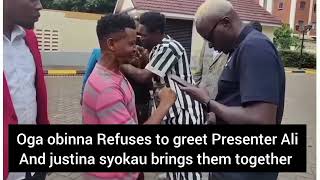 Oga obinna Refuses to greet Presenter Ali, justina syokau brings them together