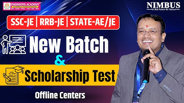 New Batch Announcement for SSC JE And State AE/JE & RRB JE 📢 Engineers Academy Offline Centres