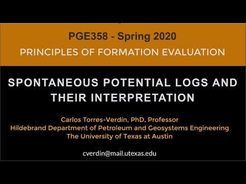 Spontaneous Potential (SP) Logs: PGE358, Spring 2020