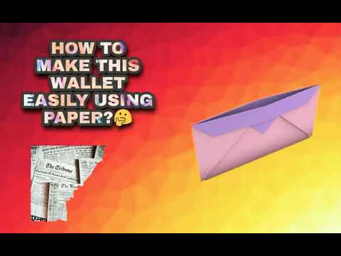 How to make wallet easily using paper - YouTube