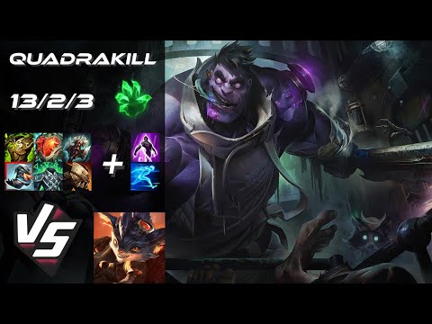 TOP Dr. Mundo vs Rumble [QUADRAKILL] - NA Challenger Patch 25.S2.6 ...