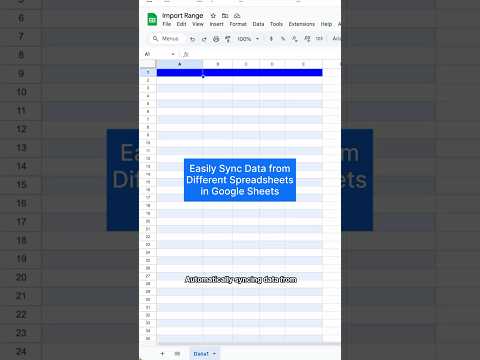 Простая синхронизация данных из разных таблиц в Google Таблицах #importrange