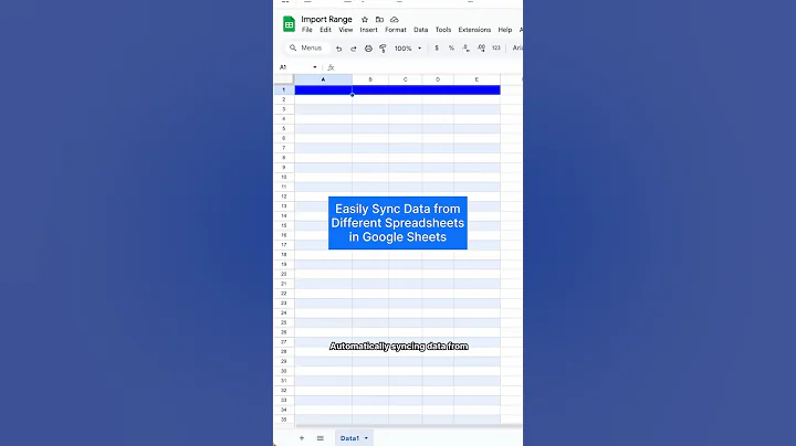 Easily sync data from different spreadsheets in Google Sheets #importrange