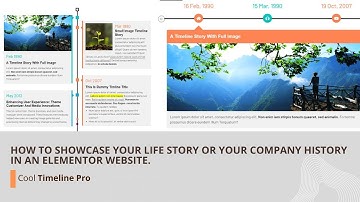 How to showcase your life story or your company history in elementor website