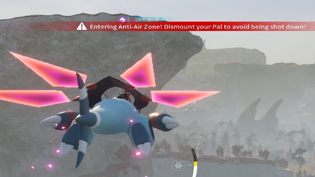 How to get rid of Anti-Air Zone messages so you can safely fly on your flying pal and explore