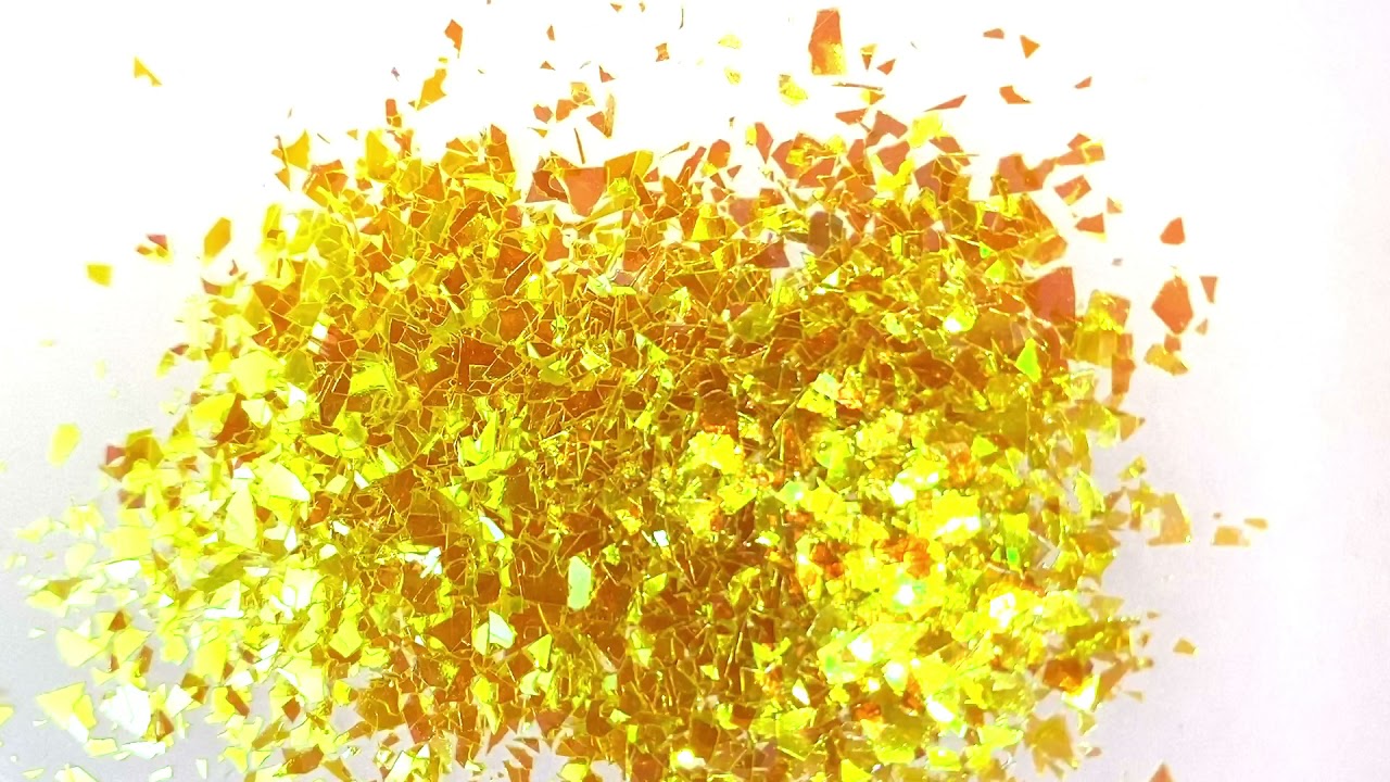 GlitterHippo.com Iridescent Mylar Flakes - Lemon Drops - Glitter Hippo® Yellow Glitter Flakes