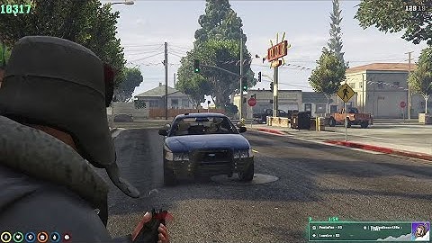 Mike Block Smokes Trooper Andrews And Bench Guy With An Uzi!!!😨😨😅😅 | NoPixel 3.0 GTA RP Highlight