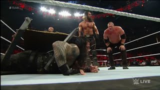 Roman With Dean Vs Kane And Sath Rollin Wwe Raw