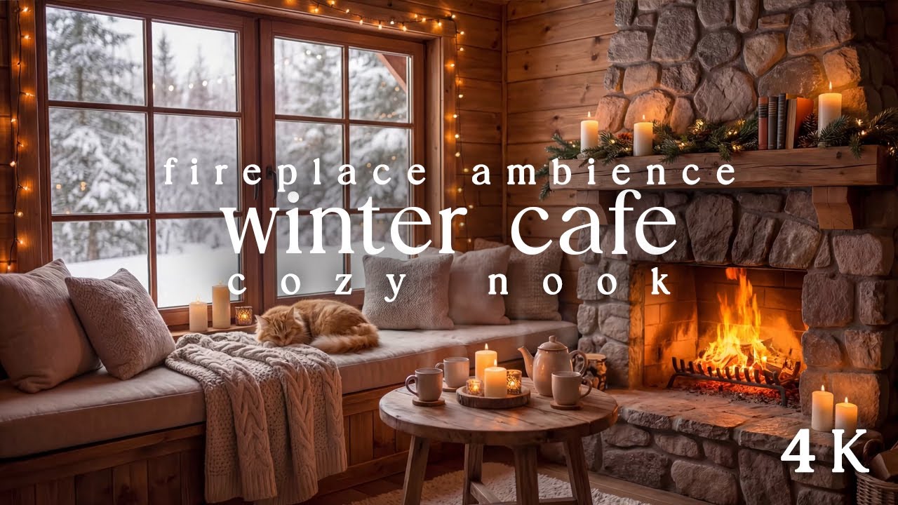 🔥 Winter Cafe Jazz for Cozy Nights | Sweet Relaxing Background Music