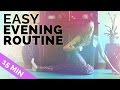 Easy Nighttime Yoga + Meditation in 15 Min for After Work or Before Bed (15 min)