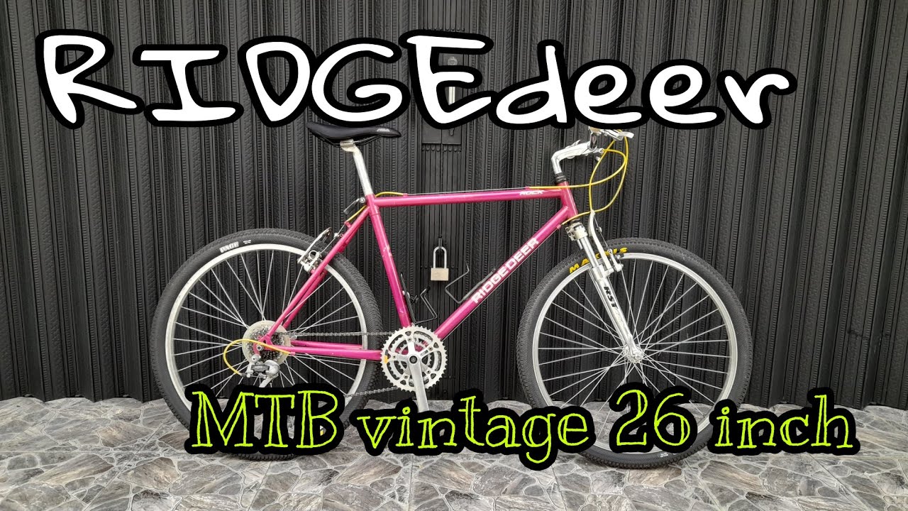 ridgedeer. MTB vintage 26 inch review - YouTube
