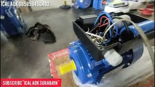 pengetesan dinamo ADK 1HP rpm 2800 1phase (2kapasitor) #adkmotor #adk #dinamoadk