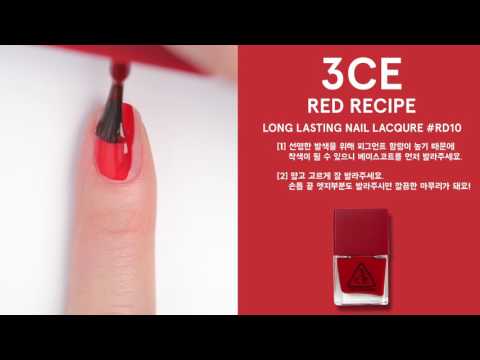 Video Tay Đẹp Như Mơ Với Sơn Móng Tay 3CE Red Recipe Long... - youtube