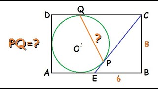 Very difficult challenging problem Find length of chord PQ, circle inscribed in a rectangle PRMO RMO