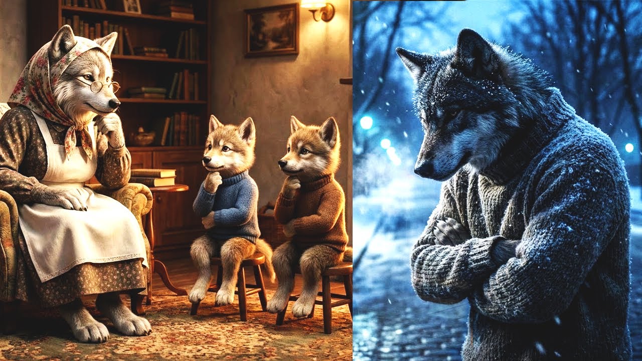 Surprised Wolves The Lonely Wolf Surprised by Brave Little Wolves and Grandma - YouTube
