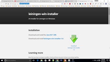 clojure: Install lein( leiningen) on windows