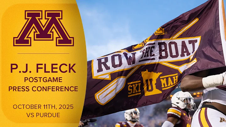 Press Conference:  PJ Fleck Postgame vs. Purdue 2025