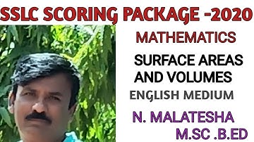 SSLC/10/P-15/SURFACE AREAS AND VOLUMES/MATHS /SCORING PACKAGE MARCH-2020 ANALYSIS 80MARKS.ENGMED