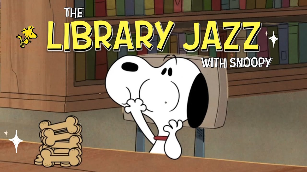 [𝐩𝐥𝐚𝐲𝐥𝐢𝐬𝐭] Library Jazz Vibes with Snoopy 🎧📚 Soft Music to Read, Study ...