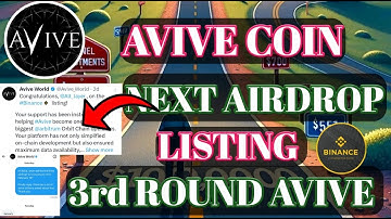 Avive Airdrop। Avive Next Round Airdrop।Avive Mining Halving। Avive Coin Listing Binance |