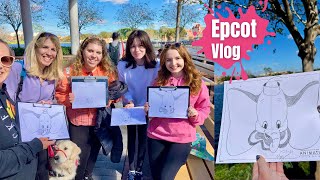 Fun Day with Friends at Epcot Festival of the Arts 2024! Animation Academy, Trying Food & Rides
