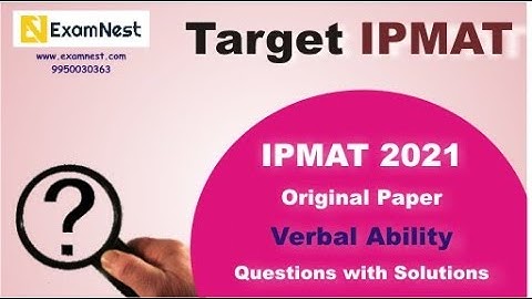 IPMAT 2021 | IIM Indore | VA | Previous year paper | IPMAT 2022 | English | Original Question