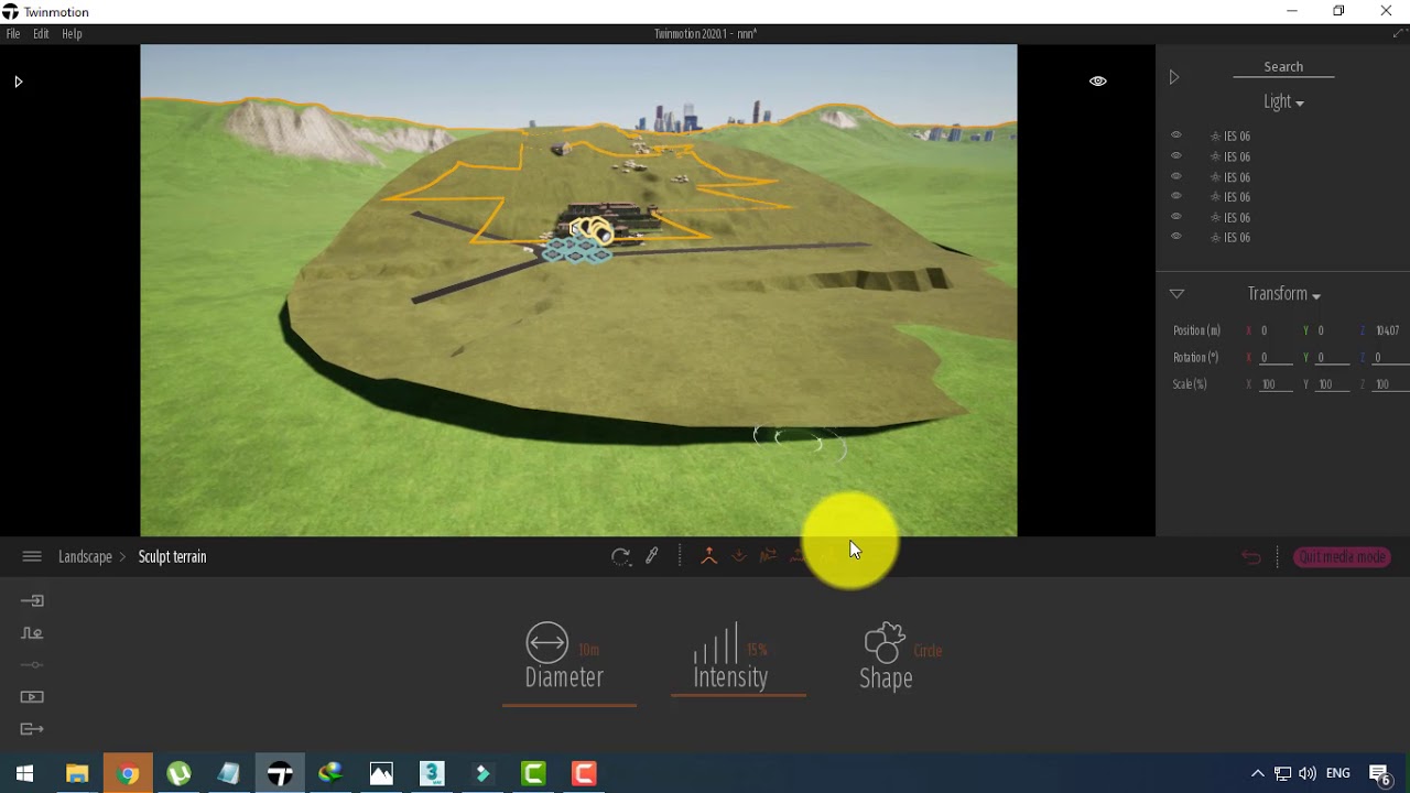 custom geometry to terrain twinmotion