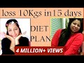 How to Lose Weight Fast 10KG in 15 Days | Full Day Diet Plan for Weight Loss | Fat to Fab