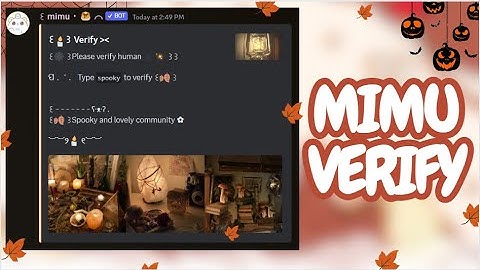 ˚ ༘♡ CUTE MIMU VERIFICATION (CODE WORD) | WITH LAYOUT AND DECOR | DISCORD TUTORIAL 2023
