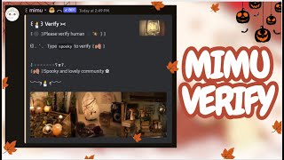 ˚ ༘♡ CUTE MIMU VERIFICATION (CODE WORD) | WITH LAYOUT AND DECOR | DISCORD TUTORIAL 2023
