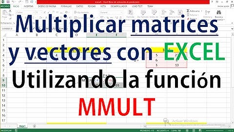 COMO MULTIPLICAR MATRICES CON MS EXCEL | USAR LA FUNCIÓN MMULT