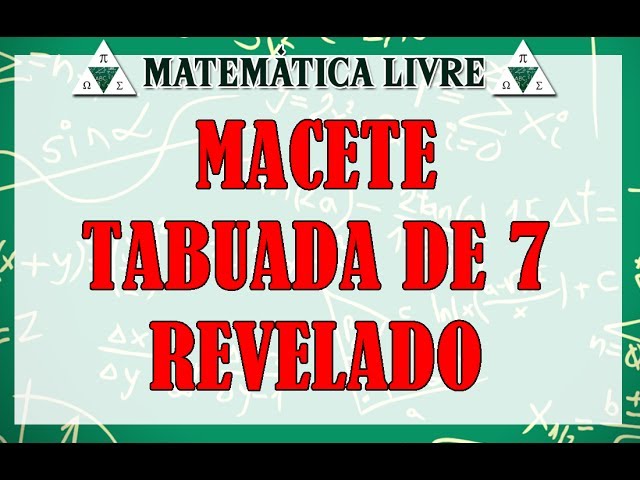 QUIZ DA TABUADA!  Tabuada de 7 