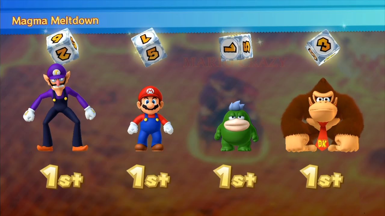 Colletion Mario Party 10 Spike vs Donkey Kong vs Waluigi vs Mario