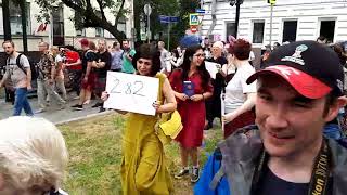 Марш За свободу Голунова, других незаконно осужденных по 228, 282 и политзаключенных. 12 июня 2019