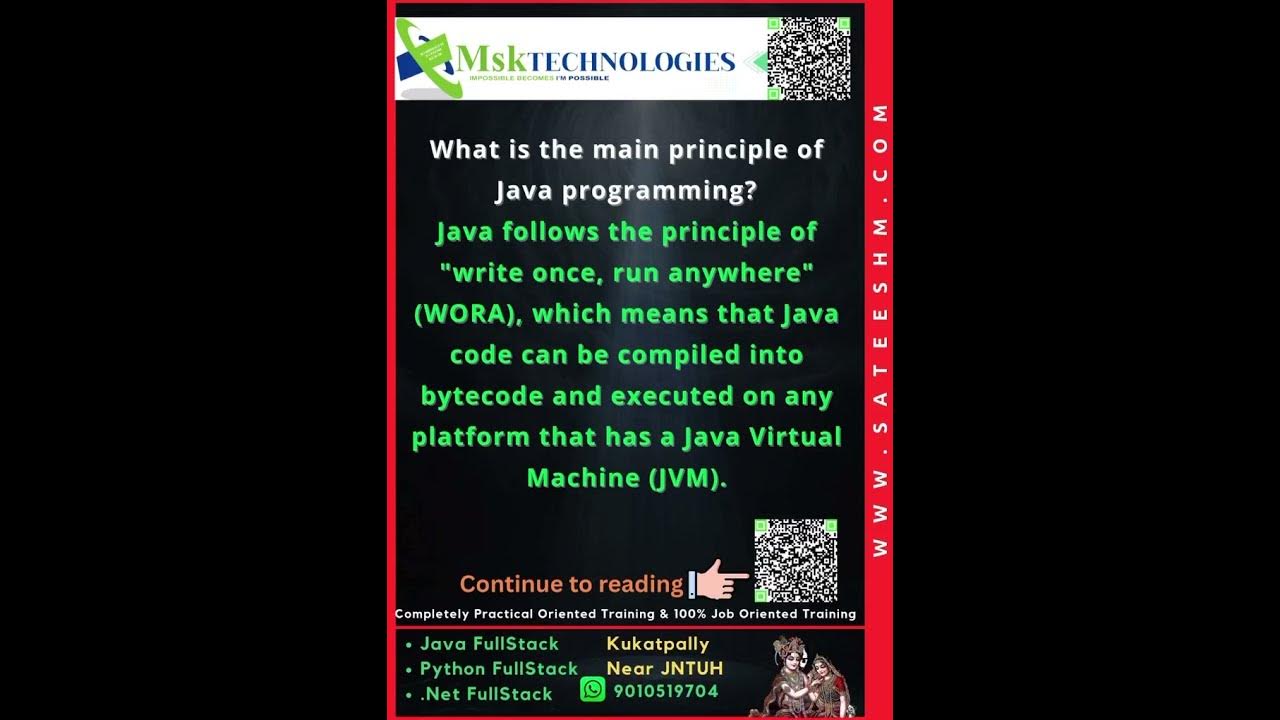 What is the main principle of Java programming? - YouTube