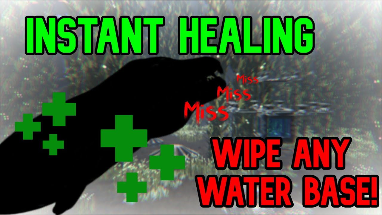 [Ark Glitch 2020] How To Basi (INSTANT HEALING+DODGING TURRETS) Wipe any water base! Full Tutorial!