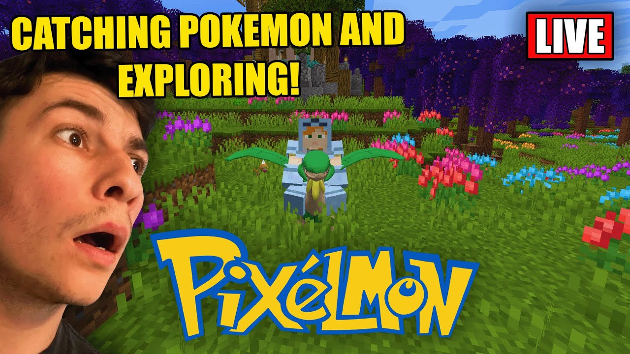Catching Pokemon & Looking For A Volcano In Minecraft Pixelmon - YouTube