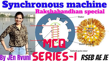 MCQ series on synchronous machine | Alternator | RSEB , RVUNL, UPPCL, JVVNL, AVVNL AE JE exam 2021