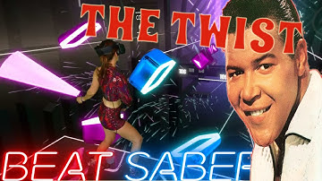 Beat Saber || The Twist - Chubby Checker (Expert) First Attempt || Mixed Reality