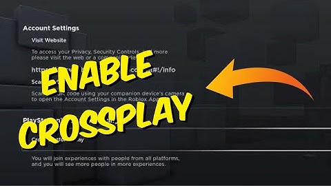How To Enable Cross Play / Cross Platform On Roblox For PS4 / PS5