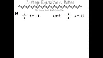 2 Step Equations with Division and Subtraction