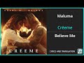 Maluma - Créeme Lyrics English Translation - ft KAROL G - Spanish and English Dual Lyrics