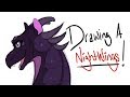 "Drawing a ____!" NightWings (Starflight, Fatespeaker, Morrowseer, and Mastermind!)
