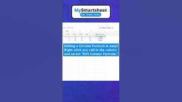 Smartsheet Basics: Column Formulas #smartsheet #productivity