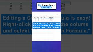 Smartsheet Basics: Column Formulas #smartsheet #productivity