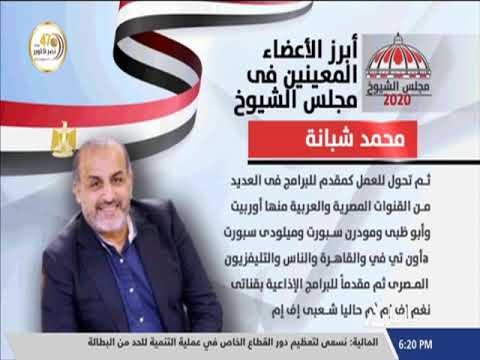 أبرز الأعضاء المعينين في مجلس الشيوخ محمد شبانة كاتب صحفى وإعلامي