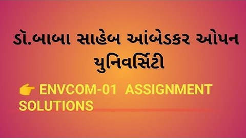 baou ENVCOM-01 assignment solution section -D#assignmentsolutions #video