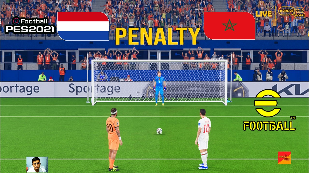 PES 2021 : Netherlands vs Morocco - Penalty Shootout Simulation | eFootball PES 2021 Gameplay PC